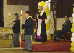 Mons. Ignacio Ducasse presidió Pascueta en el Instituto Salesiano de Valdivia