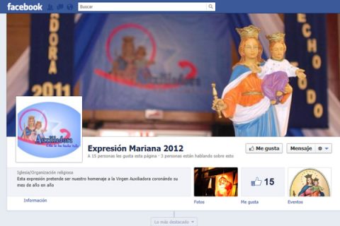 Expresión Mariana – Una página en Facebook