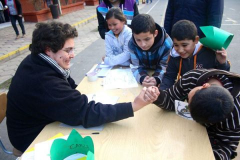 En el Oratorio Don Bosco con niños del Colegio Salvador Allende