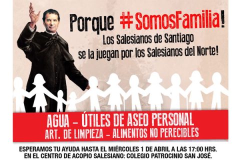 Súmate a la campaña solidaria de la Familia Salesiana de Santiago en ayuda de Copiapó