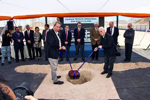 Primera piedra del nuevo Colegio Salesiano de Calama