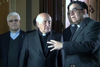 [VIDEO] Cardenal Ezzati acompaña a cdad de Alameda tras ataque a templo