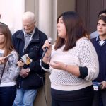 Sacerdote Puga y dirigentes estudiantiles realizaron liturgia en la puerta de la Gratitud Nacional