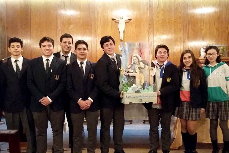 Salesianos Concepción recibió imagen peregrina de la Sagrada Familia