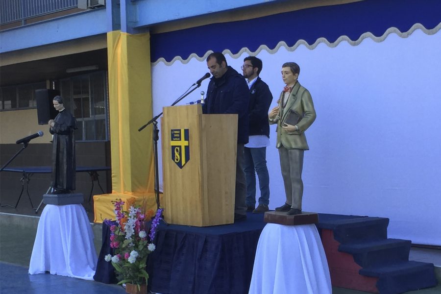 P. Carlo Lira visitó Colegio Domingo Savio San Ramón