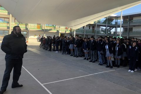 P. Carlo Lira visitó Colegio Don Bosco de Calama