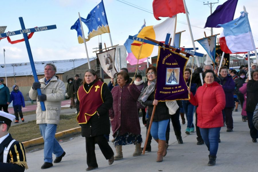 Procesión de Jesús Nazareno de Caguach en Puerto Natales