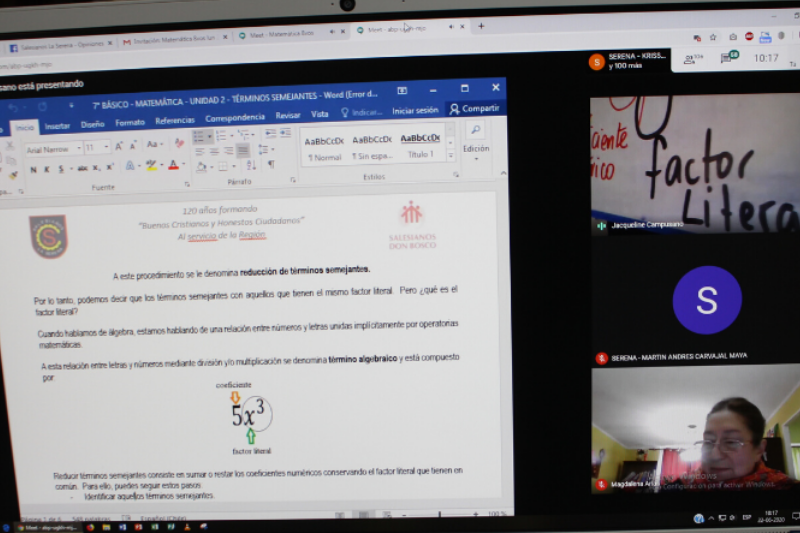 Múltiples avances en clases virtuales de Salesianos La Serena