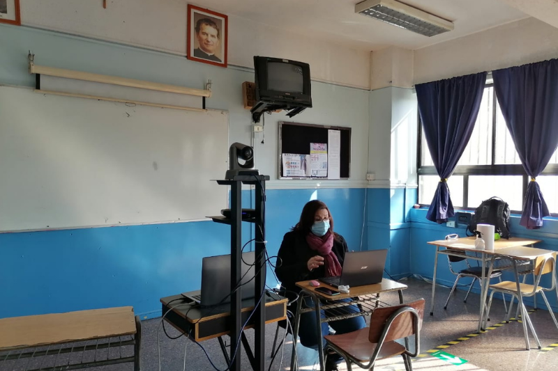 Alumnos del Centro Educativo Salesianos Alameda retornan a clases presenciales