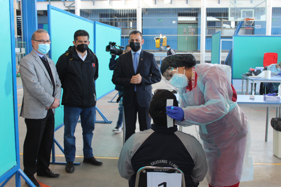 Lanzamiento regional programa testeo asistentes a clases presenciales en Don Bosco Antofagasta