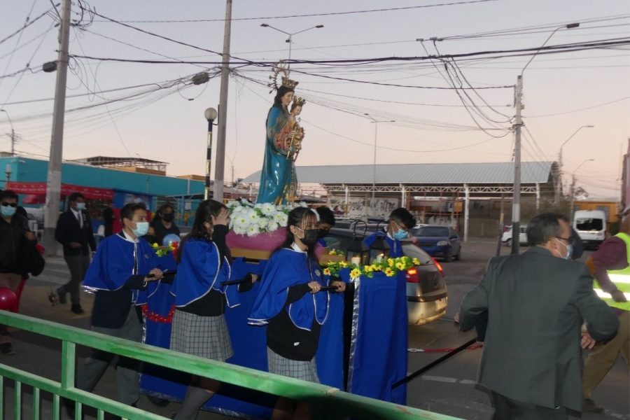 Salesianos Calama celebró fiesta y procesión a María Auxiliadora