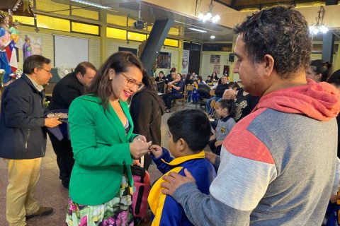 Bendición nuevos estudiantes Colegio Domingo Savio