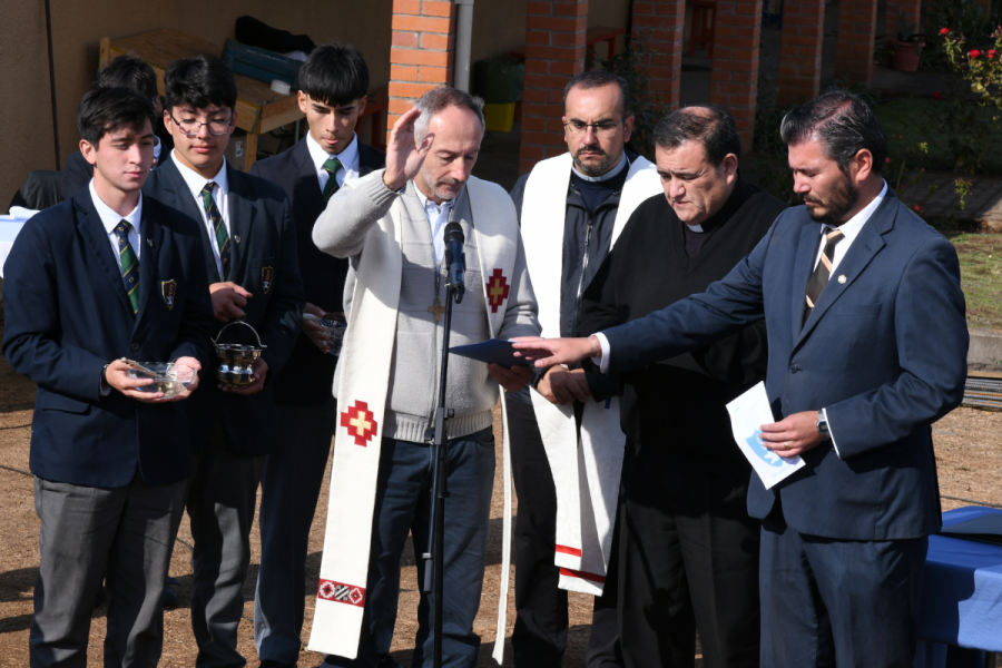 Bendición primera piedra Capilla San José en Concepción